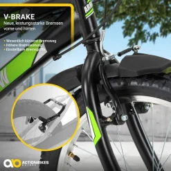 Actionbikes Kinderfahrrad Arrow 20 Zoll, Gangschaltung, V-Brake-Bremsen, verstellbar, Diamantrahmen