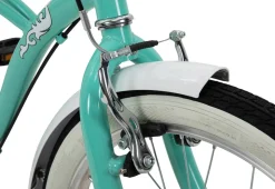 Actionbikes Kinderfahrrad Cruiser 20 Zoll, Rosa/Türkis, verstellbar, Seitenständer, V-Brake-Bremsen (Türkis)