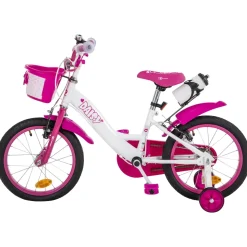 Actionbikes Kinderfahrrad Daisy 16 Zoll, pink, Stützräder, Korb, V-Brake-Bremsen, Antirutschgriffe (East)