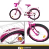 Actionbikes Kinderfahrrad Daisy 20 Zoll, pink, V-Brake-Bremsen, Antirutschgriffe, Kettenschutz, Korb (East)