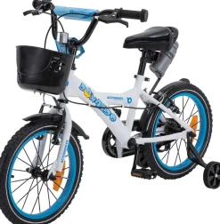 Actionbikes Kinderfahrrad Donaldo 16 Zoll, V-Brake-Bremsen, höhenverstellbar, Stützräder, Korb