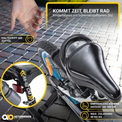 Actionbikes Kinderfahrrad Donaldo 16 Zoll, V-Brake-Bremsen, höhenverstellbar, Stützräder, Korb