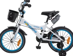 Actionbikes Kinderfahrrad Donaldo 16 Zoll, V-Brake-Bremsen, höhenverstellbar, Stützräder, Korb