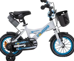 Actionbikes Kinderfahrrad Donaldo 12 Zoll, V-Brake-Bremsen, höhenverstellbar, Stützräder, Korb