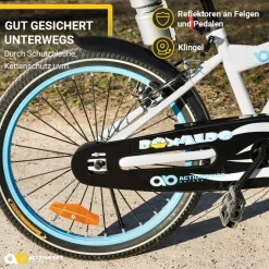 Actionbikes Kinderfahrrad Donaldo 20 Zoll, V-Brake-Bremsen, höhenverstellbar, Seitenständer, Korb