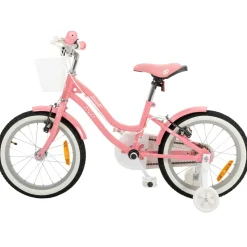 Actionbikes Kinderfahrrad Starlight 16 Zoll, Rosa, Stützräder, Fahrradkorb, Klingel, Kettenschutz (Classic)