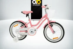 Actionbikes Kinderfahrrad Starlight 16 Zoll, Rosa, Stützräder, Fahrradkorb, Klingel, Kettenschutz (Classic)