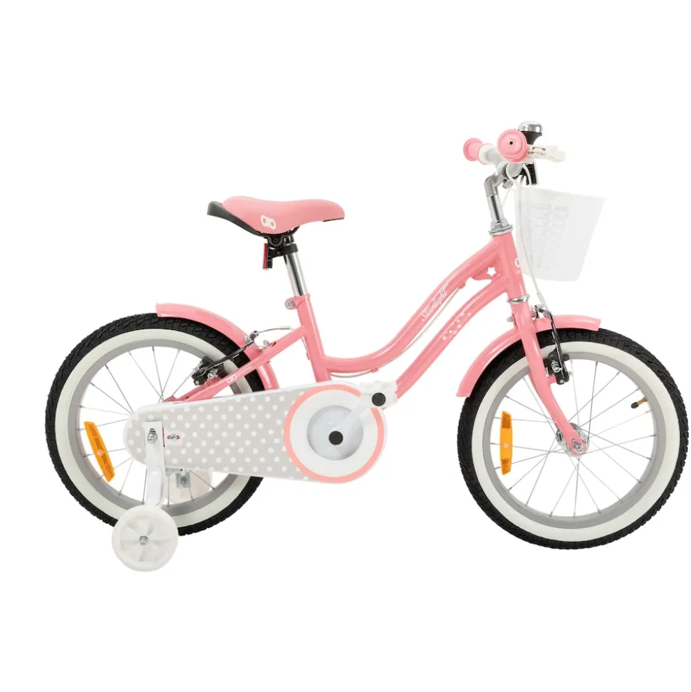 Actionbikes Kinderfahrrad Starlight 16 Zoll, Rosa, Stützräder, Fahrradkorb, Klingel, Kettenschutz (Classic)