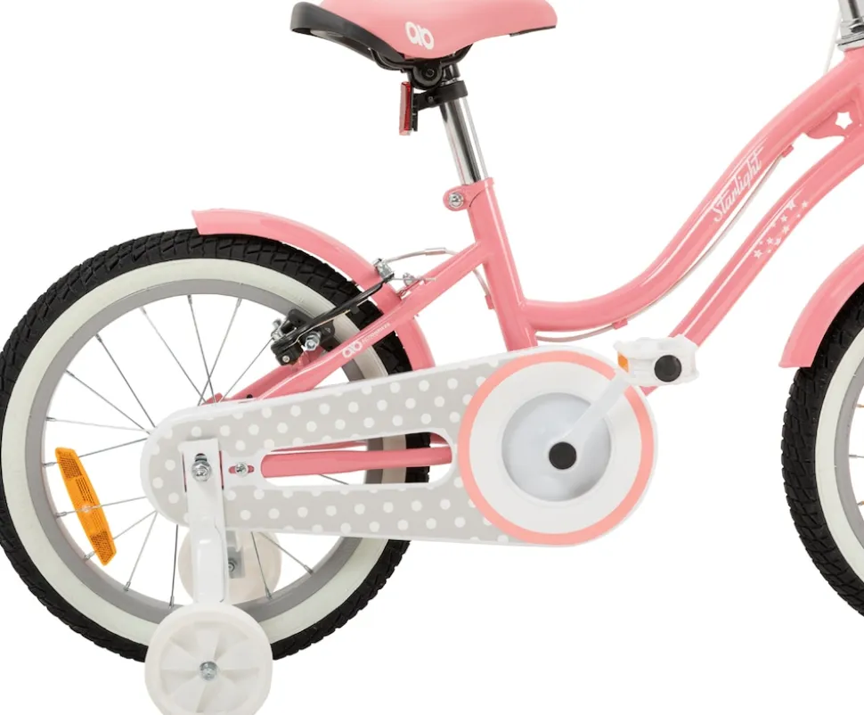 Actionbikes Kinderfahrrad Starlight 16 Zoll, Rosa, Stützräder, Fahrradkorb, Klingel, Kettenschutz (Classic)