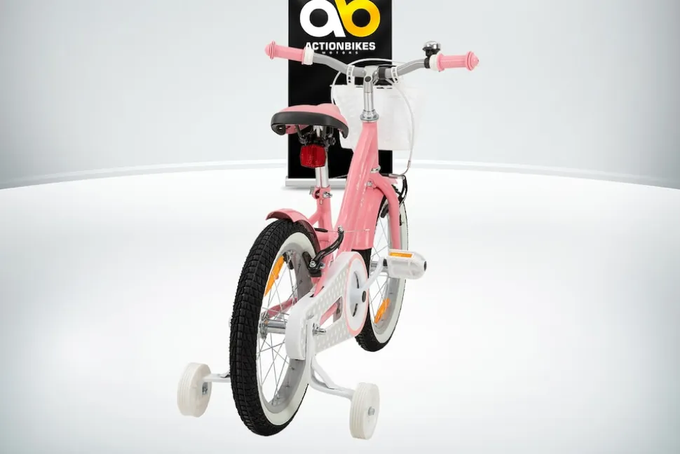 Actionbikes Kinderfahrrad Starlight 16 Zoll, Rosa, Stützräder, Fahrradkorb, Klingel, Kettenschutz (Classic)
