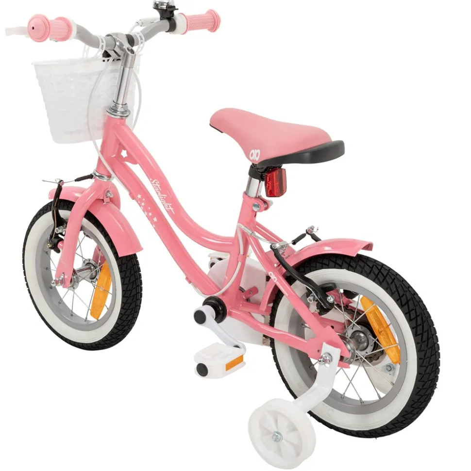 Actionbikes Kinderfahrrad Starlight 12 Zoll, Rosa, Stützräder, Fahrradkorb, Klingel, Kettenschutz (Classic)