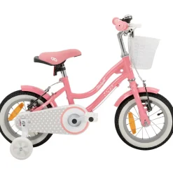Actionbikes Kinderfahrrad Starlight 12 Zoll, Rosa, Stützräder, Fahrradkorb, Klingel, Kettenschutz (Classic)