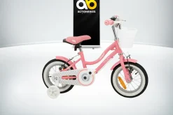 Actionbikes Kinderfahrrad Starlight 12 Zoll, Rosa, Stützräder, Fahrradkorb, Klingel, Kettenschutz (Classic)