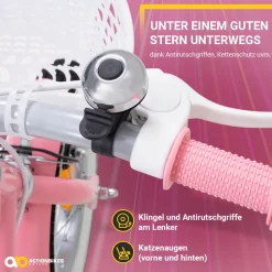 Actionbikes Kinderfahrrad Starlight 20 Zoll, Rosa, Fahrradständer, Korb, Klingel, Kettenschutz (Classic)