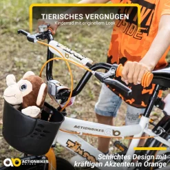Actionbikes Kinderfahrrad Timson 20 Zoll, V-Brake-Bremsen, höhenverstellbar, Fahrradständer, Korb