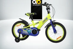 Actionbikes Kinderfahrrad Turbo 16 Zoll, Stützräder, V-Brake-Bremsen, Lenker-/Kettenschutz, Klingel
