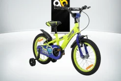 Actionbikes Kinderfahrrad Turbo 16 Zoll, Stützräder, V-Brake-Bremsen, Lenker-/Kettenschutz, Klingel