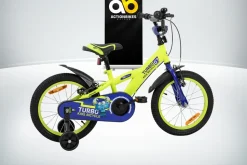 Actionbikes Kinderfahrrad Turbo 16 Zoll, Stützräder, V-Brake-Bremsen, Lenker-/Kettenschutz, Klingel