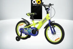 Actionbikes Kinderfahrrad Turbo 16 Zoll, Stützräder, V-Brake-Bremsen, Lenker-/Kettenschutz, Klingel
