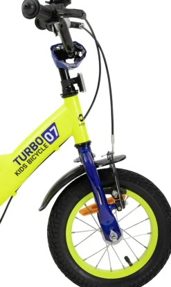 Actionbikes Kinderfahrrad Turbo 12 Zoll, Stützräder, V-Brake-Bremsen, Lenker-/Kettenschutz, Klingel