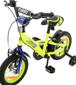 Actionbikes Kinderfahrrad Turbo 12 Zoll, Stützräder, V-Brake-Bremsen, Lenker-/Kettenschutz, Klingel