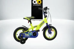Actionbikes Kinderfahrrad Turbo 12 Zoll, Stützräder, V-Brake-Bremsen, Lenker-/Kettenschutz, Klingel