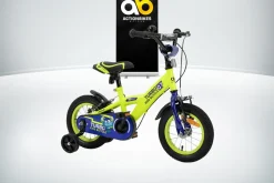 Actionbikes Kinderfahrrad Turbo 12 Zoll, Stützräder, V-Brake-Bremsen, Lenker-/Kettenschutz, Klingel