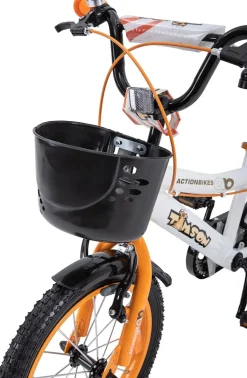 Actionbikes Kinderfahrrad Timson 16 Zoll, V-Brake-Bremsen, höhenverstellbar, Stützräder, Korb