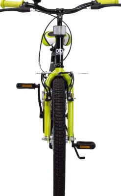 Actionbikes Kinderfahrrad Wasp 20 Zoll, Fahrradständer, Schutzbleche, verstellbar, V-Brake-Bremsen (Schwarz-Grün)