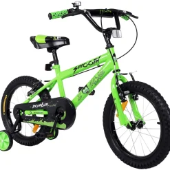 Actionbikes Kinderfahrrad Zombie 16 Zoll, V-Brake-Bremsen, höhenverstellbar, Stützräder, Reflektoren
