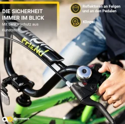 Actionbikes Kinderfahrrad Zombie 20 Zoll, V-Brake-Bremsen, Seitenständer, Reflektoren, Kettenschutz
