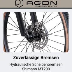 Agon Alpha E Bike Mountainbike Herren 160 - 185 cm Pedelec 27,5 Zoll Hardtail MTB Trail mit Ananda Motor 10 Gang 540 Wh