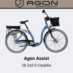 Agon Assist E Bike 28 Zoll Pedelec Damen Elektro Fahrrad 3 Gang Citybike tiefer Einstieg