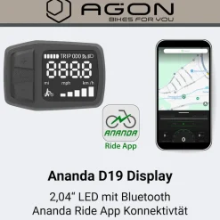 Agon Aurora 28 Zoll E-Bike 28 Zoll Citybike bis 130 km Damen Herren 150 - 175 cm Pedelec Elektrofahrrad 3 Gang und Beleuchtung StVZO