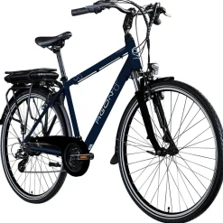 Agon Avesa E Bike Trekkingrad Herren ab 155 cm mit Nabenmotor Pedelec Trekking Fahrrad mit 21 Gang und Beleuchtung StVZO