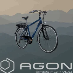 Agon Avesa E Bike Trekkingrad Herren ab 155 cm mit Nabenmotor Pedelec Trekking Fahrrad mit 21 Gang und Beleuchtung StVZO