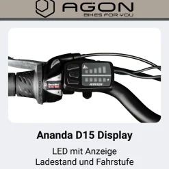 Agon Avesa E Bike Trekkingrad Herren ab 155 cm mit Nabenmotor Pedelec Trekking Fahrrad mit 21 Gang und Beleuchtung StVZO