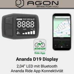 Agon Axis E-Bike 26 Zoll Citybike Damen Herren 140 - 165 cm Pedelec mit Nabenmotor Fahrrad 3 Gang und Beleuchtung StVZO
