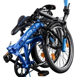 Agon Parklane Klapprad 150 - 185 cm Klappfahrrad mit 6 Gängen Fahrrad Faltrad mit Beleuchtung StVZO und Fahrradständer