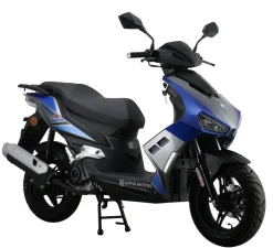 Alpha Motors Mofaroller Mustang FI 50 ccm 25 kmh EURO 5 blau-grau