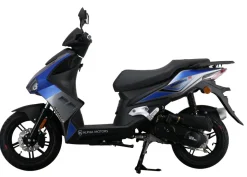 Alpha Motors Mofaroller Mustang FI 50 ccm 25 kmh EURO 5 blau-grau