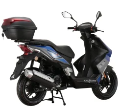 Alpha Motors Motorroller Mustang FI 50 ccm 45 kmh EURO 5 blau-grau inkl. Topcase