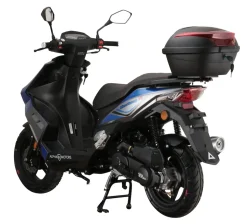 Alpha Motors Motorroller Mustang FI 50 ccm 45 kmh EURO 5 blau-grau inkl. Topcase