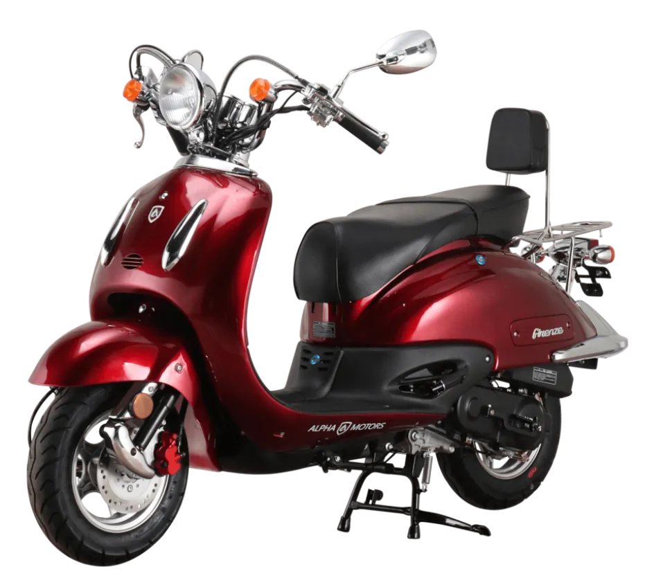 Alpha Motors Motorroller Retro Firenze 125 ccm 85 km/h EURO 5+ weinrot