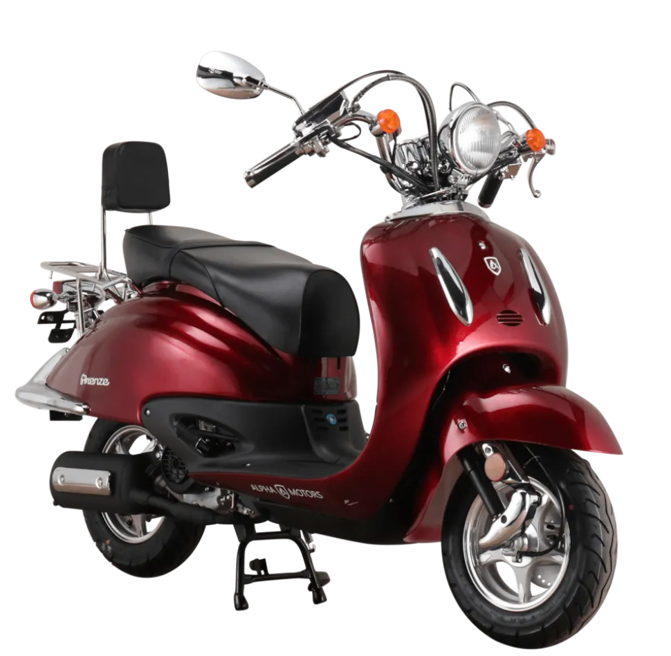 Alpha Motors Motorroller Retro Firenze 125 ccm 85 km/h EURO 5+ weinrot