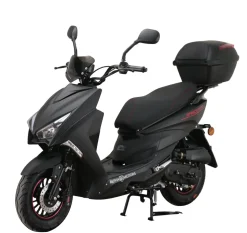 Alpha Motors Motorroller Speedstar FI 50 ccm 45 km/h EURO 5 mattschwarz inkl. Topcase
