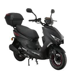 Alpha Motors Motorroller Speedstar FI 50 ccm 45 km/h EURO 5 mattschwarz inkl. Topcase