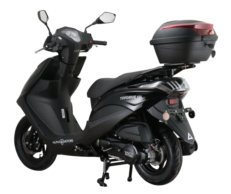 Alpha Motors Motorroller Topdrive 125 ccm 85 km/h EURO 5+ schwarz inkl. Topcase