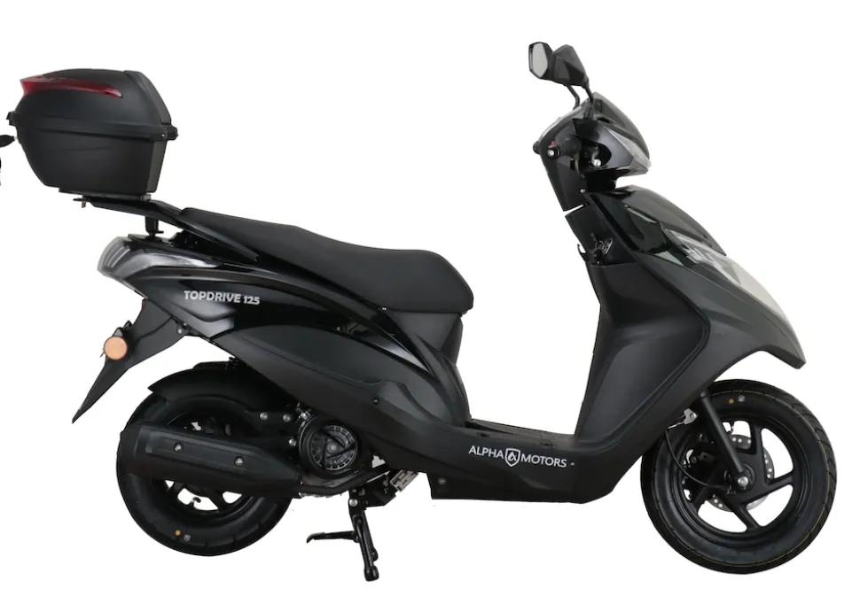 Alpha Motors Motorroller Topdrive 125 ccm 85 km/h EURO 5+ schwarz inkl. Topcase