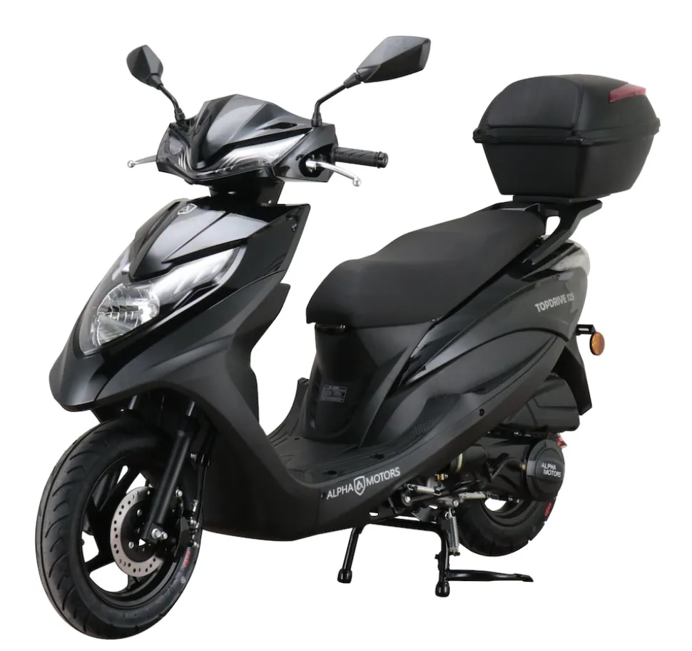Alpha Motors Motorroller Topdrive 125 ccm 85 km/h EURO 5+ schwarz inkl. Topcase